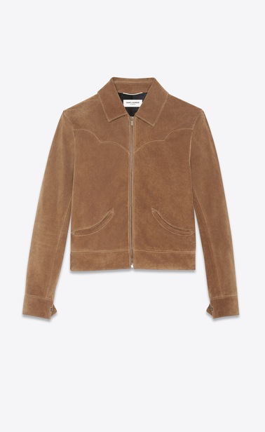 Western-style jacket in vintage suede
